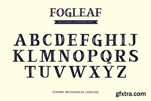 Fogleaf - The Natural Letterpress Font SDEBGEC