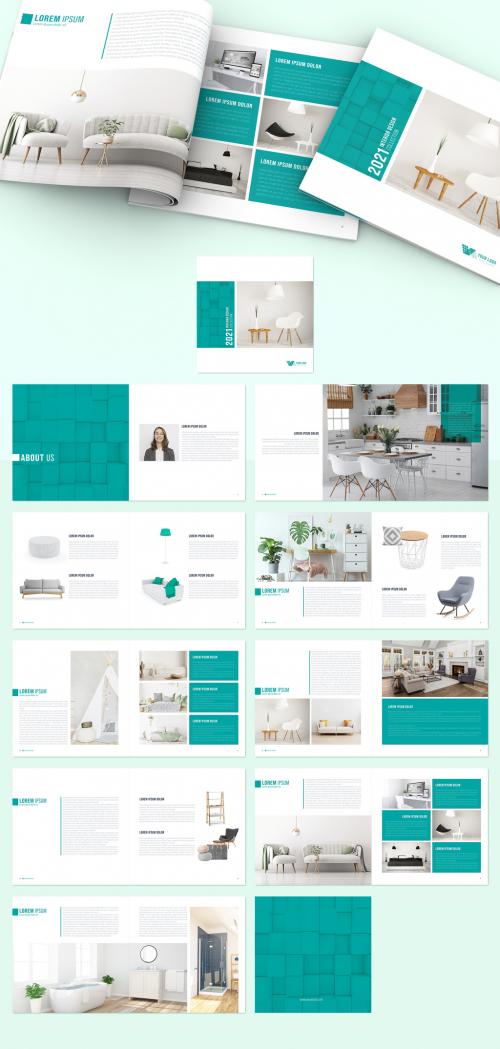 Green Interior Design Brochure Layout - 400842765