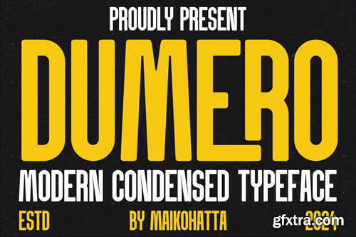 Dumero - Modern Condensed Typeface WB7LWDY