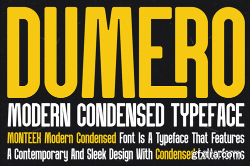 Dumero - Modern Condensed Typeface WB7LWDY