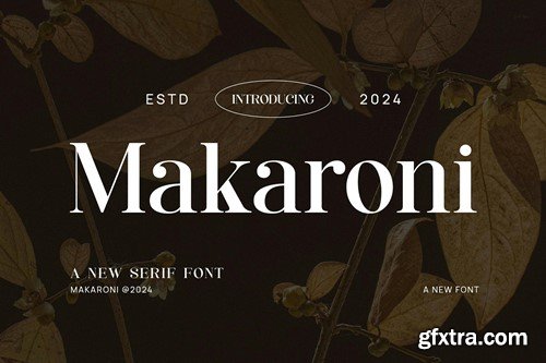 Makaroni - Classy & Stylish Serif WLS45S7