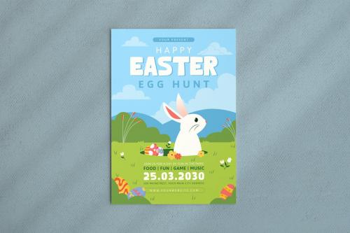 Egg Hunt Easter Party Poster