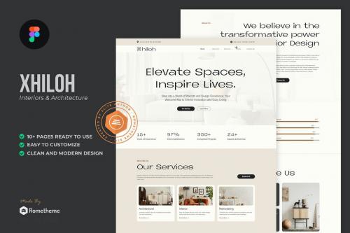 Xhiloh - Interiors and Architecture Figma Template