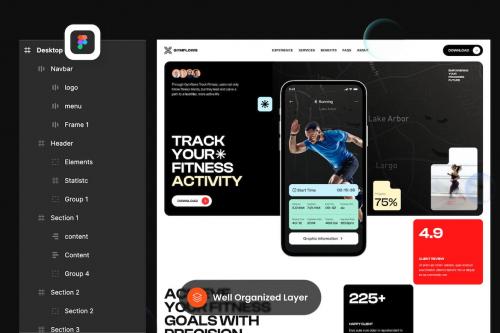 Gymflows - Fitness Tracking Landing Page