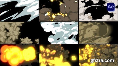 Videohive Cartoon Explosion Transitions [After Effects] 50537896