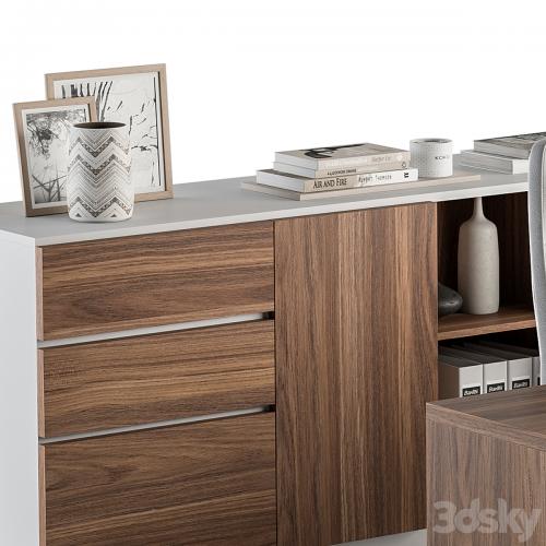 Manager Desk Wood and White - Office Furniture 268