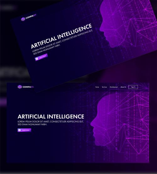 Deep Learning Assistant with Binary Numbers Website Landing Page - 402347803