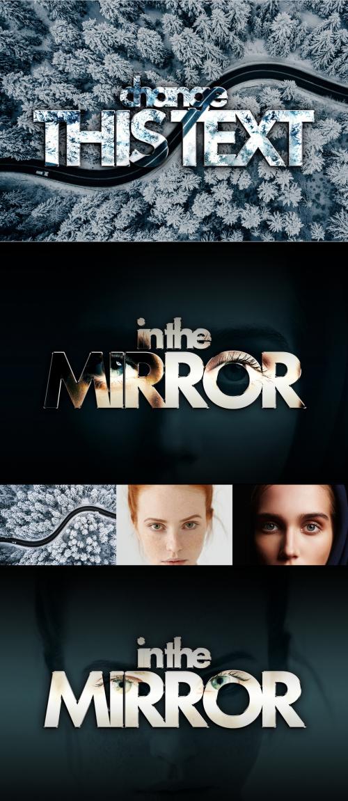 Mirror Image Text Effect Mockup - 402361277