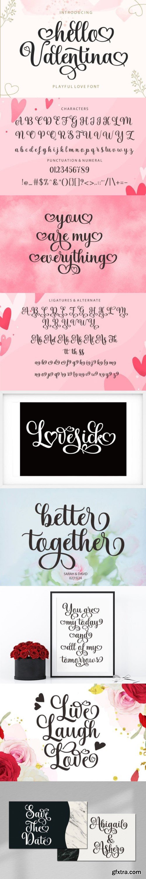 Hello Valentina Font