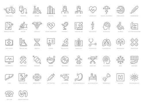 Health Care and Medical Icon Set - 403112857