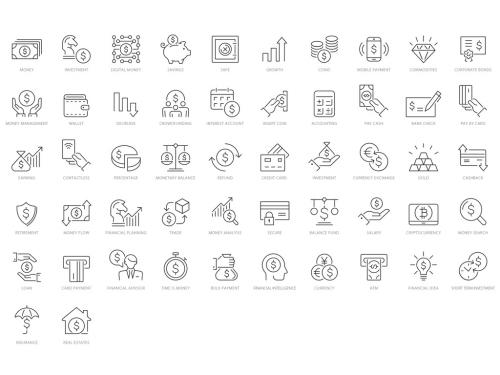 Money and Valuables Icon Set - 403112858