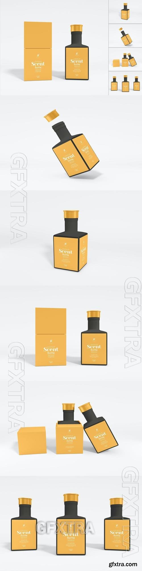 Perfume Spray Bottle Branding Mockup Set CL8DBH7