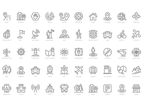 Navigation Outline Icon Set - 403112870