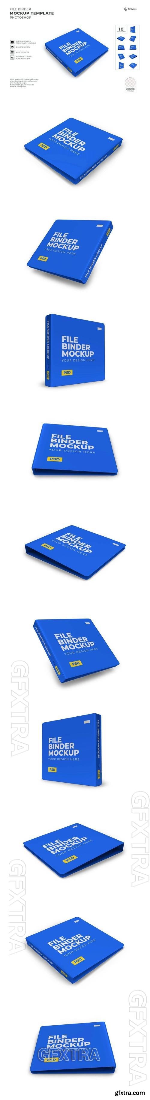 File Binder Mockup Template Set 8F3QFM2