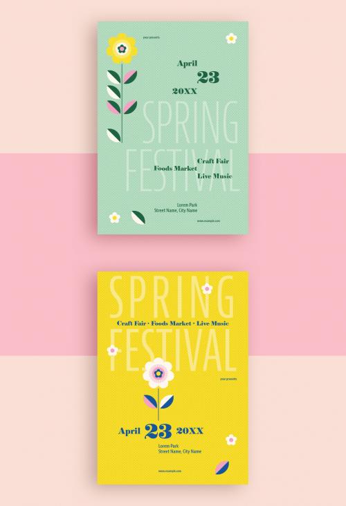 Spring Festival Flyer Layout - 403497761