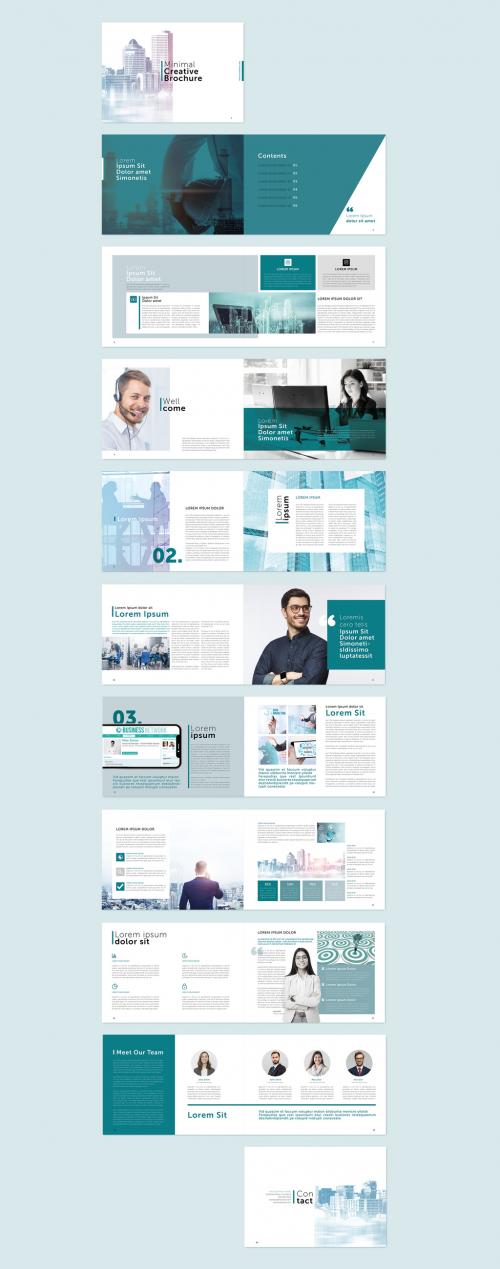 Minimal Creative Green Brochure Layout - 403504428