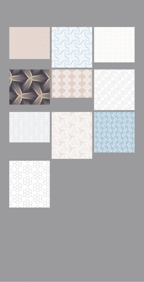 Pastel Colored Simple Geometric Seamless Pattern Collection - 403654955