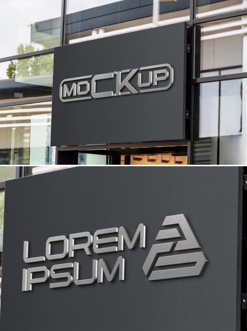 3D Logo on a Storefront Mockup - 403657185