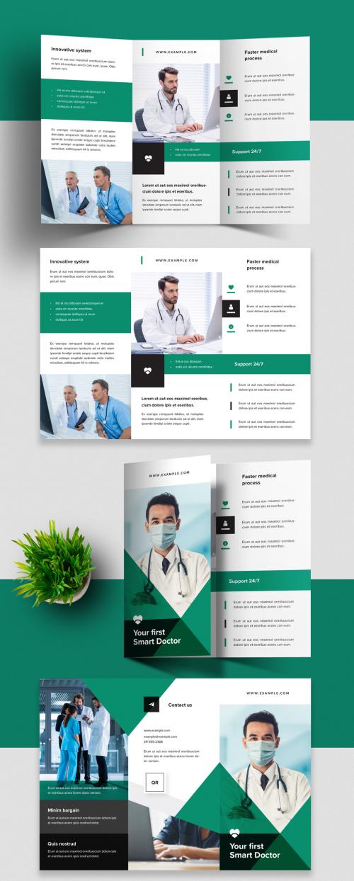 Medical Trifold Brochure Design Layout - 403666933