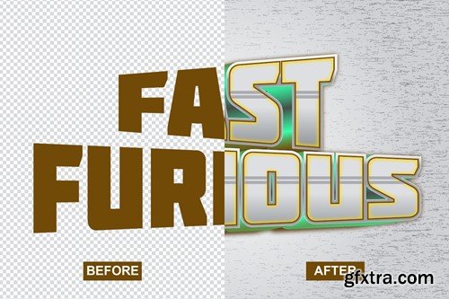 Fast Furious Text Effect CV8MRBN