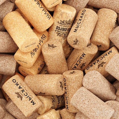 Wine corks in a vase decor