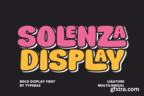 Solenza - Fun Display Font with Ligatures T8K2TGM