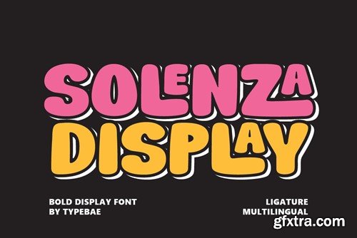 Solenza - Fun Display Font with Ligatures T8K2TGM