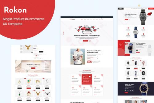 Rokon - Single Product eCommerce XD Template