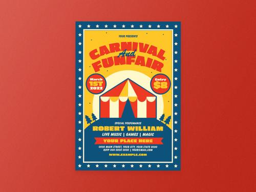 Carnival and Funfair Party Flyer Layout - 404582017