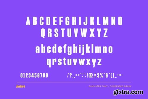 Javinra - Modern Condensed Sans Serif 74HJMPR