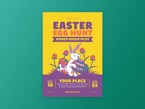 Easter Egg Hunt Flyer Layout - 404582021