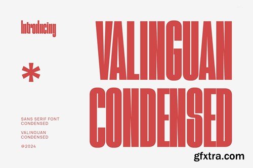 Valinguan Condensed - Modern Condensed Sans Serif CTY9ZWX