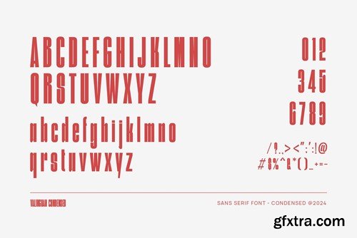 Valinguan Condensed - Modern Condensed Sans Serif CTY9ZWX