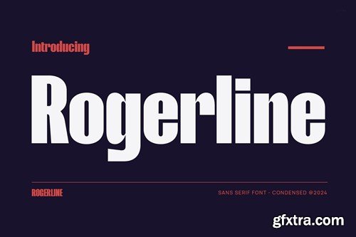 Rogerline - Modern Condensed Sans Serif 8XDLHTT