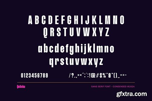 Qalinka - Modern Condensed Sans Serif 6Z63V67