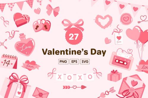 Valentine’s Day Element Set