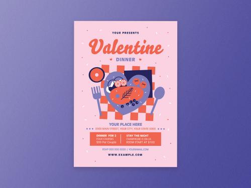 Valentine Dinner Flyer Layout - 404582081