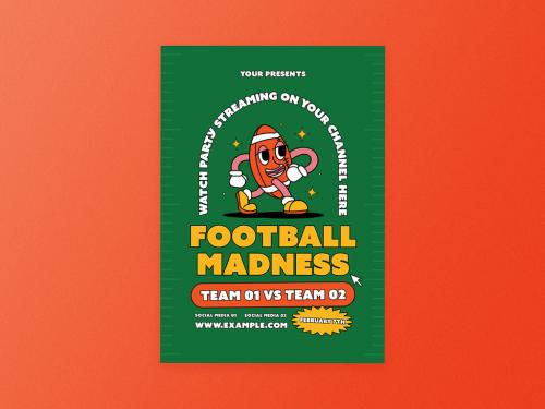 Virtual Football Madness Flyer Layout - 404582088