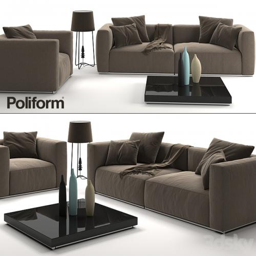 Sofa and armchair Poliform Shangai