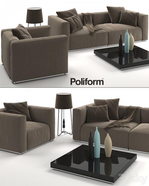 Sofa and armchair Poliform Shangai