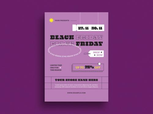 Black Friday Poster Layout - 404595371