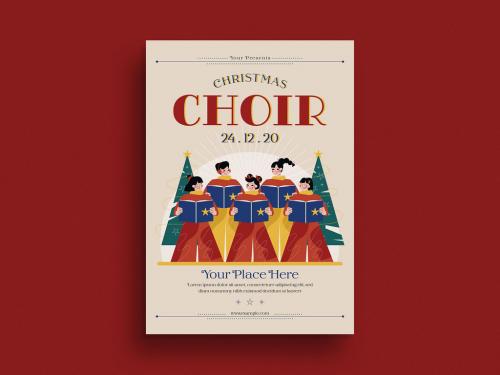 Christmas Choir Flyer Layout - 404595393