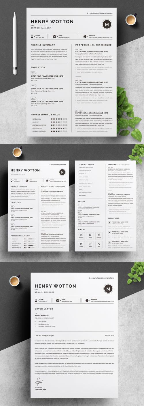 Resume Layout for Professional Designer - 404636552