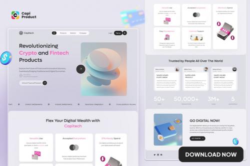 Fintech Landing Page Design Concept