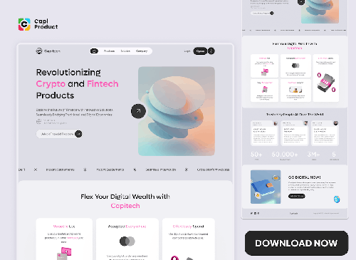 Fintech Landing Page Design Concept