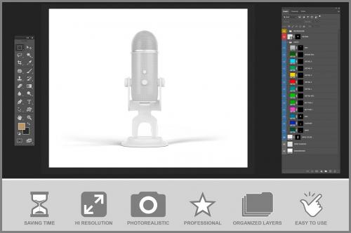 Microphone Podcast Mockup