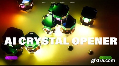 Videohive 3D Abstract Glitch AI Cristal Animation Opener IT 50537864