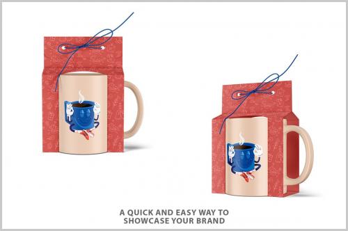 Mug in Box Packaging Mockup