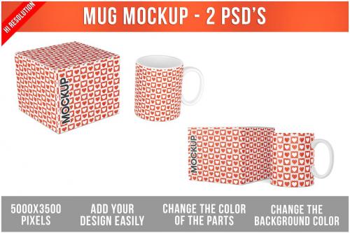 Mug and Box Mockup