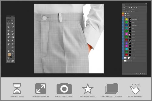 Close-up Dress Pants Mockup